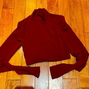 maroon athletic long sleeve